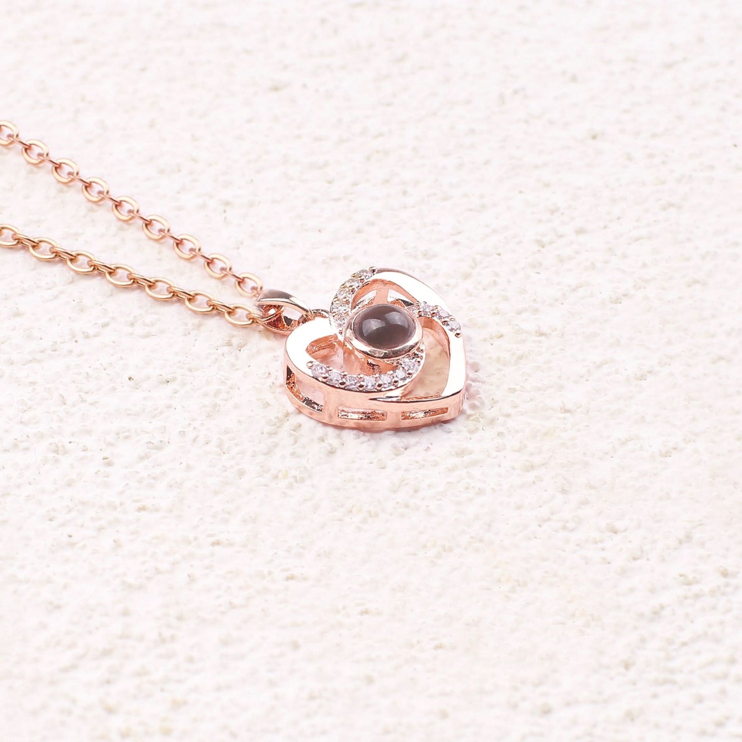 Collier photo pavé Center of My Heart