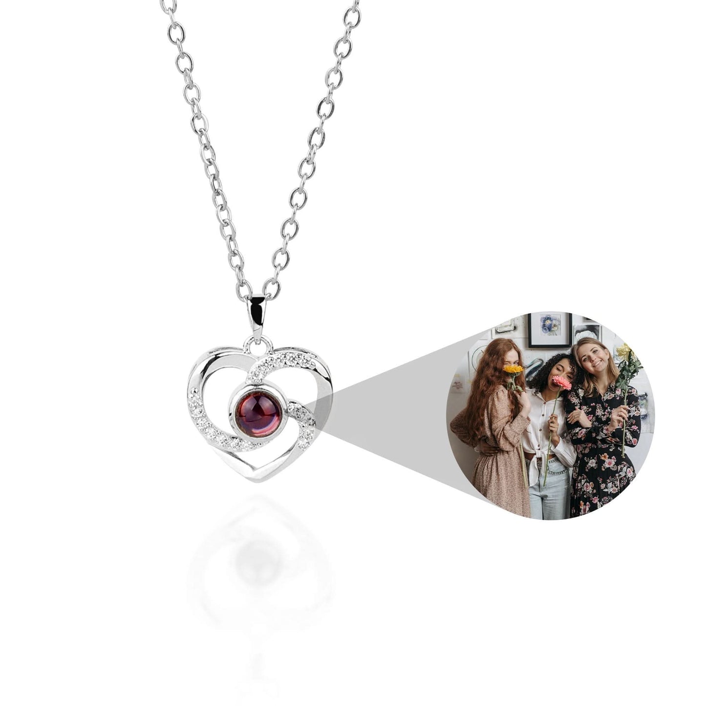 Collier photo pavé Center of My Heart