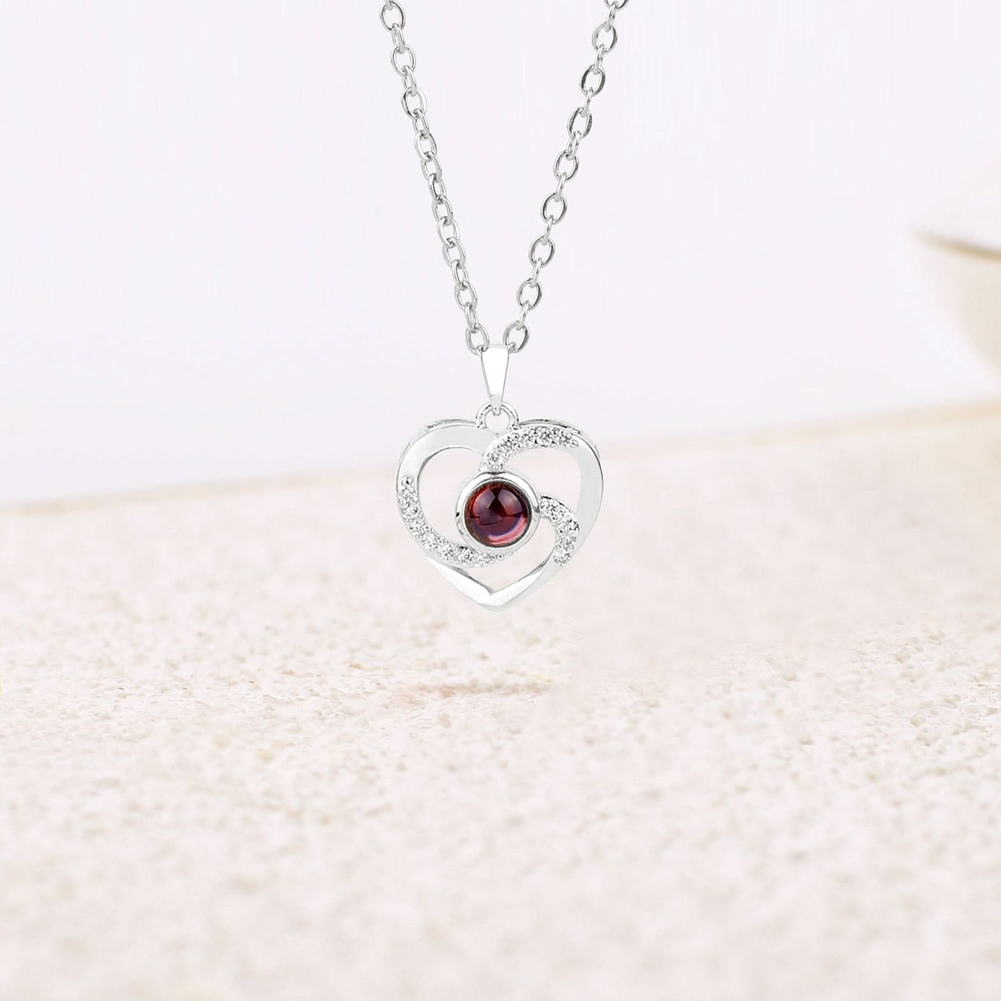 Collier photo pavé Center of My Heart