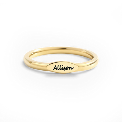 Anello con Nome Sottile