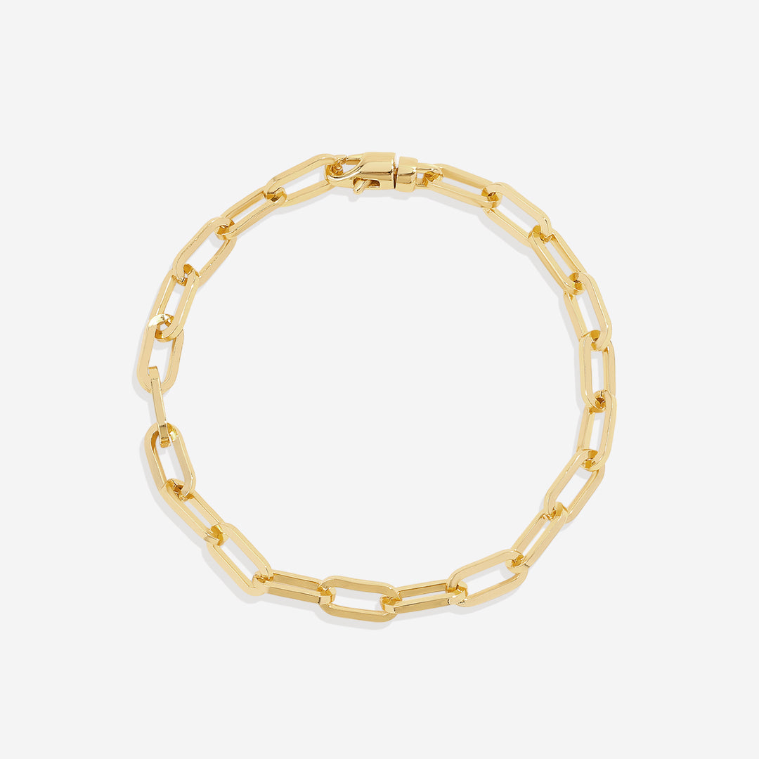 Bracciale a catena tipo paperclip a maglie aperte