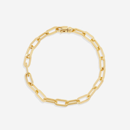 Bracciale a catena tipo paperclip a maglie aperte
