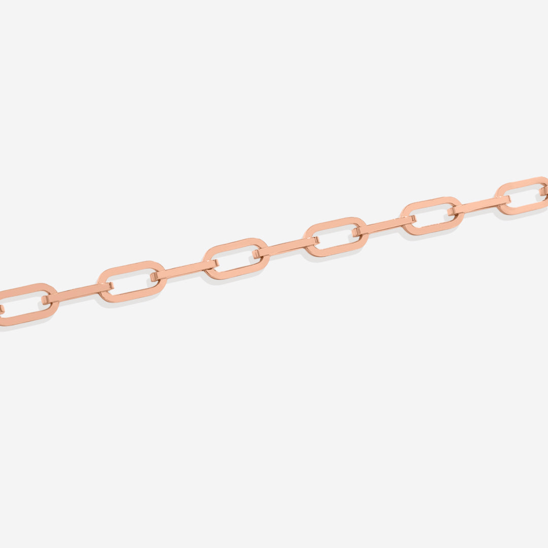 Bracciale a catena tipo paperclip a maglie aperte