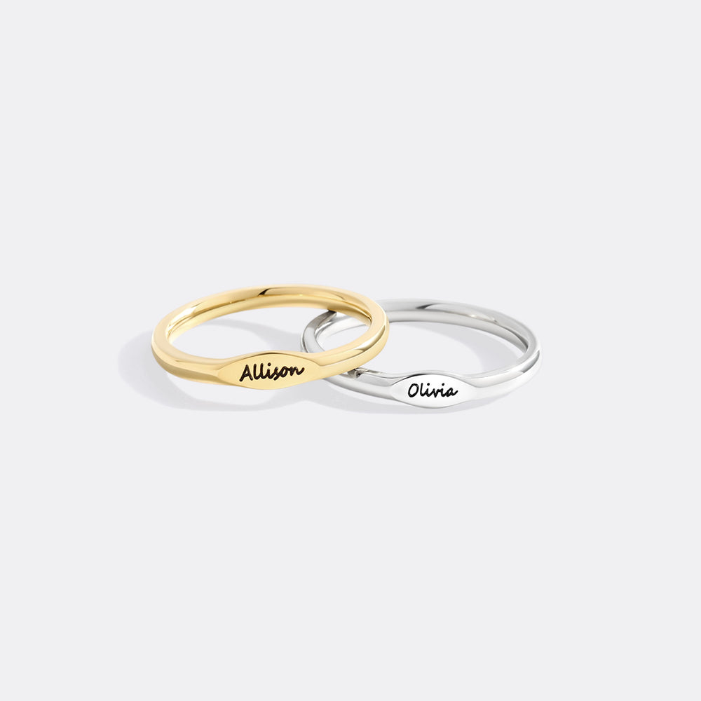 Anello con Nome Sottile