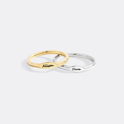 Anello con Nome Sottile