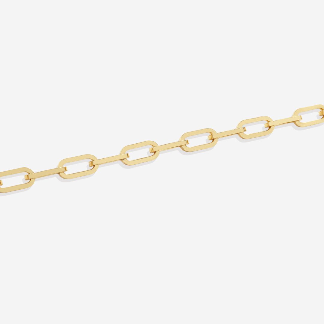 Bracciale a catena tipo paperclip a maglie aperte