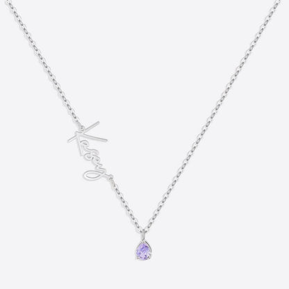 Collier avec pierre de naissance fait main
