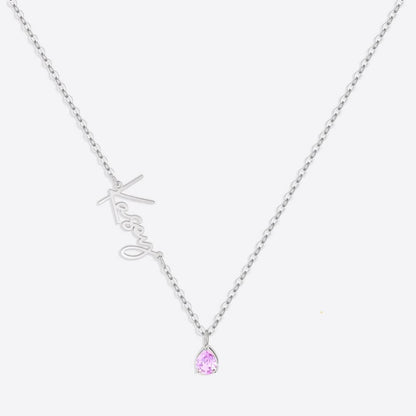 Collier avec pierre de naissance fait main