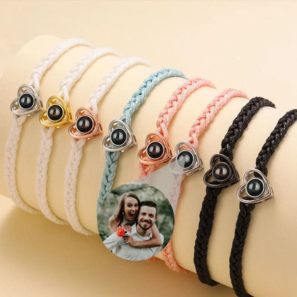 Bracelet Photo Ajustable Coeur