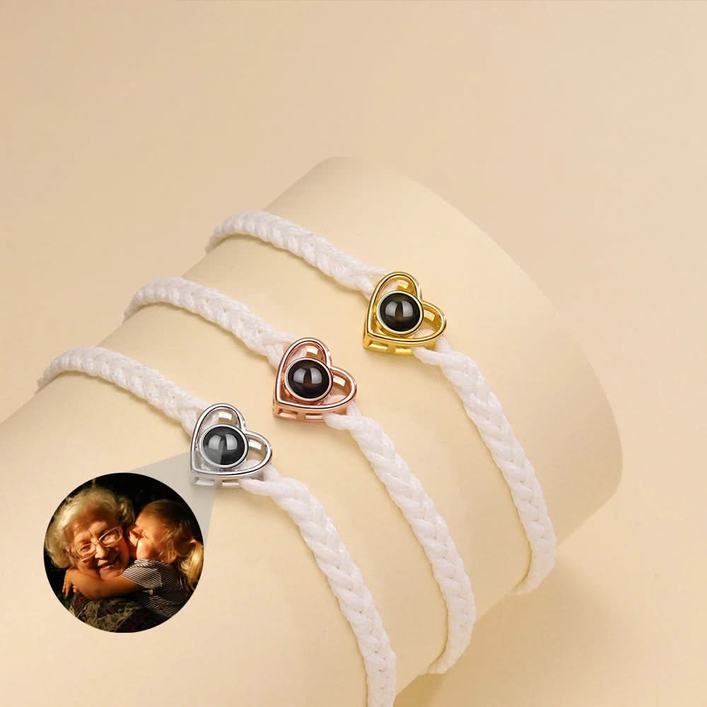 Bracelet Photo Ajustable Coeur