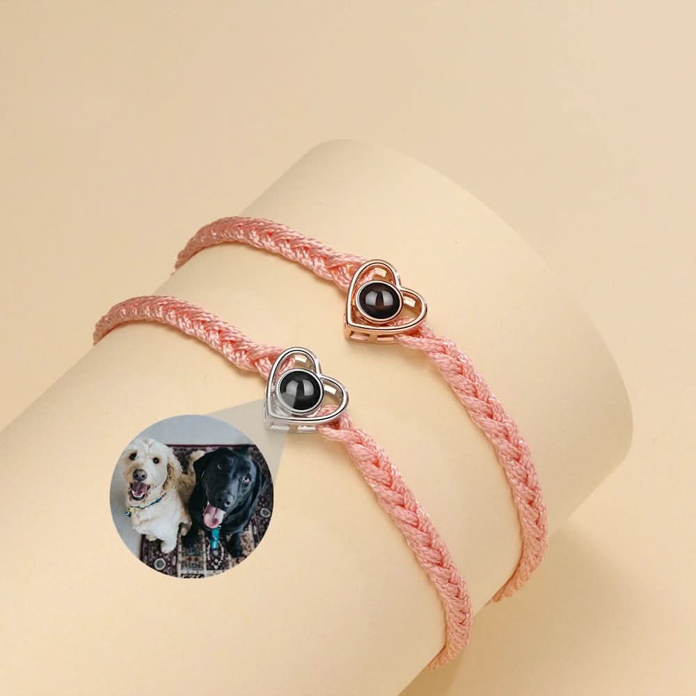 Bracelet Photo Ajustable Coeur