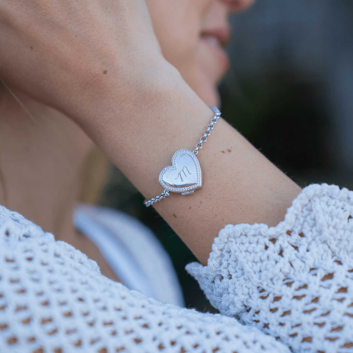 Bracelet Médaillon Cœur Personnalisé