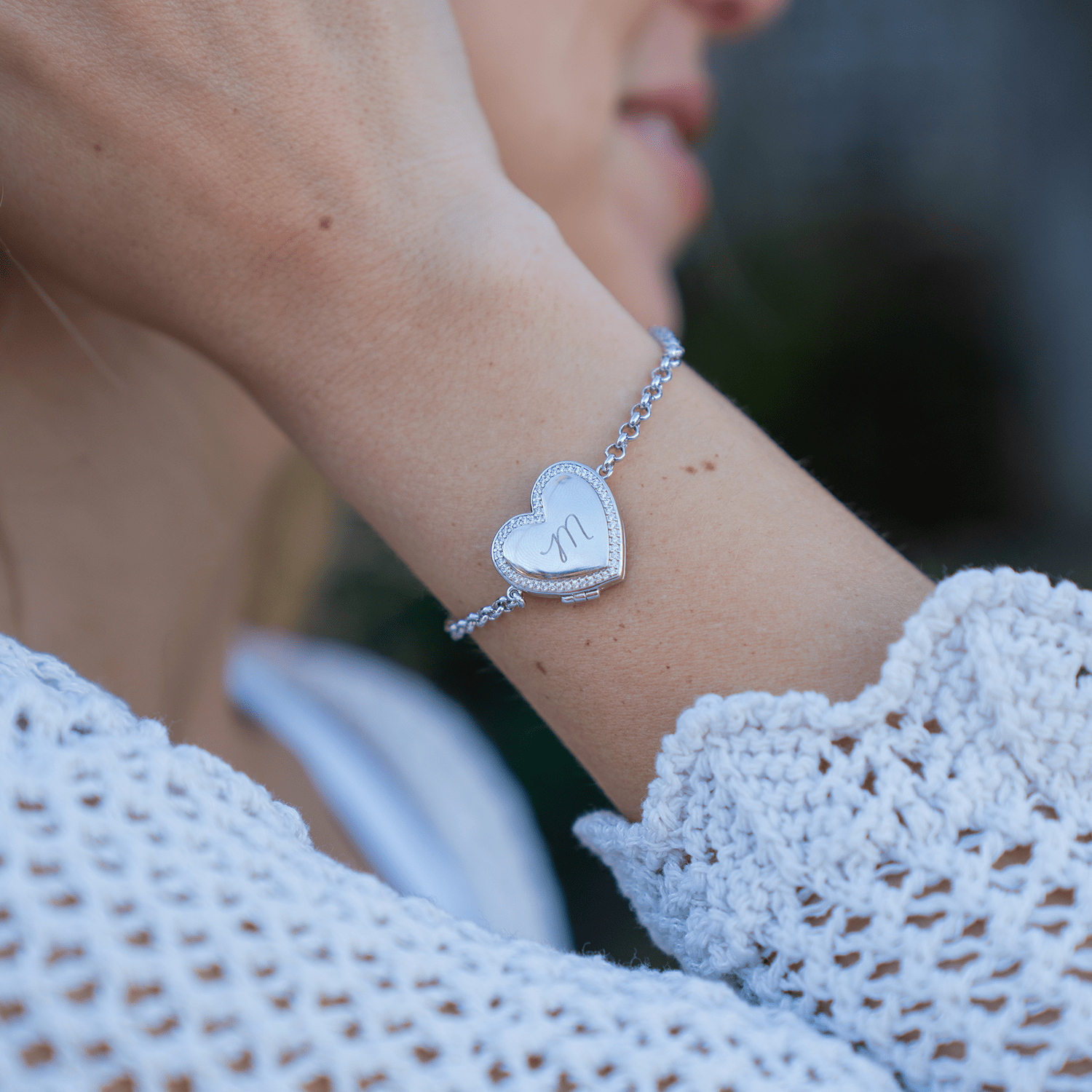 Bracelet Médaillon Cœur Personnalisé