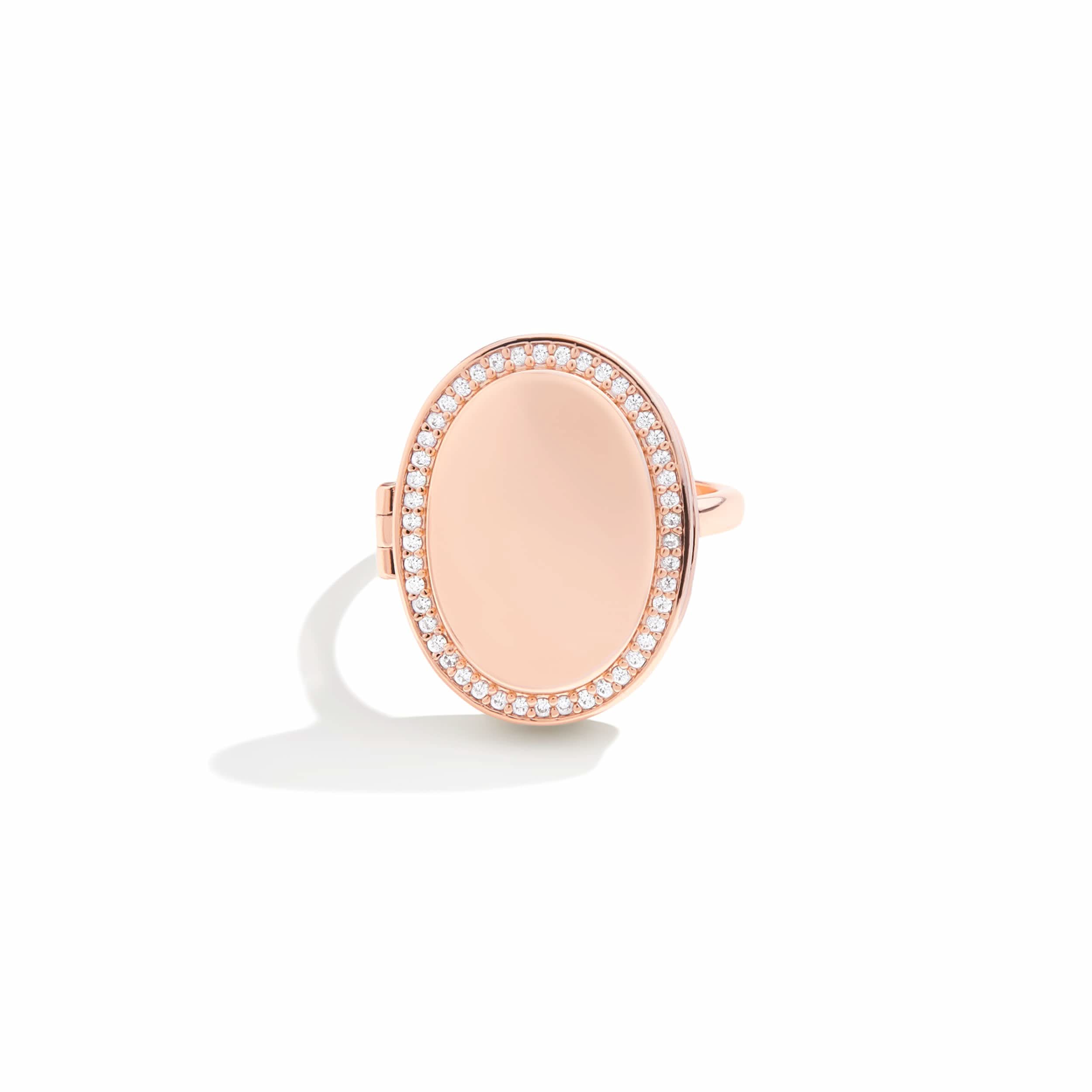 Bague Médaillon Ovale Personnalisée