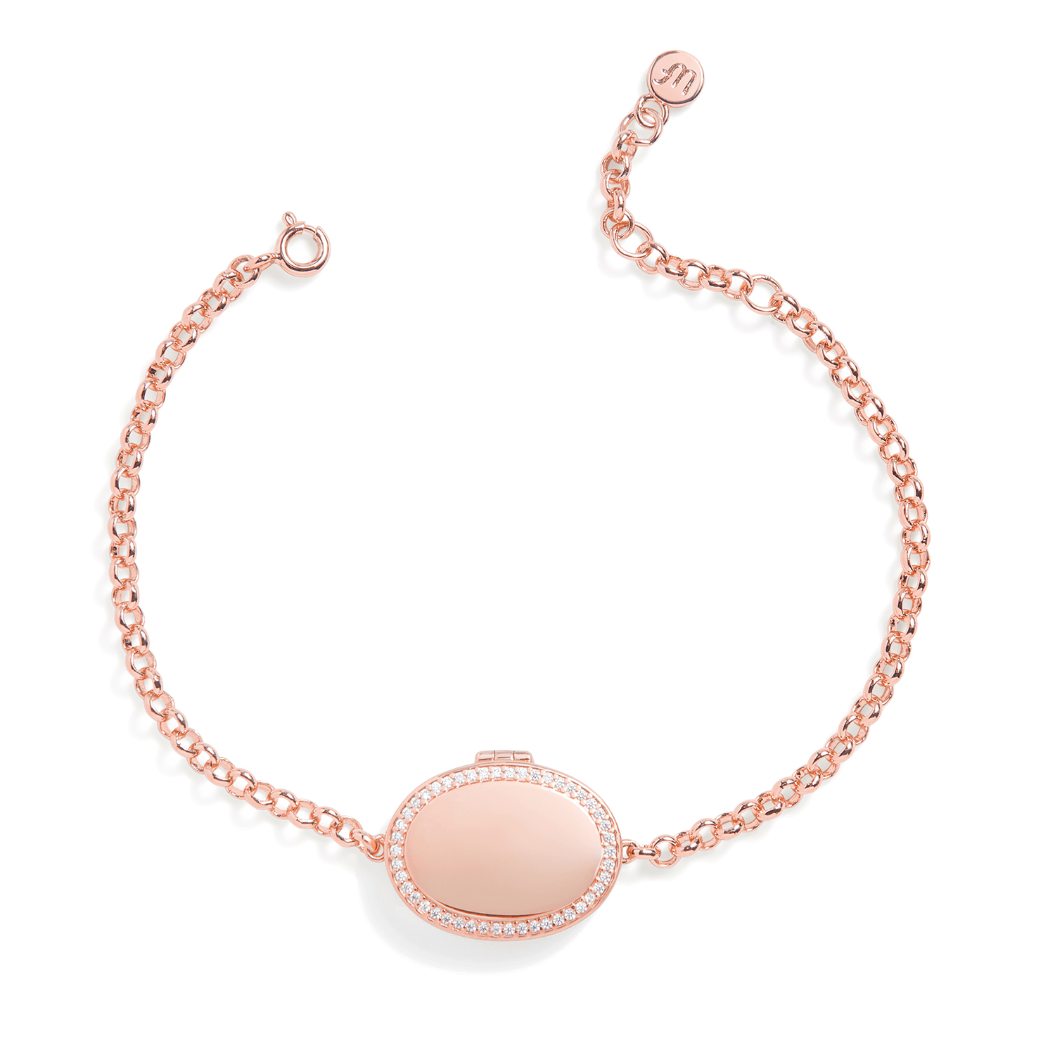 Bracelet médaillon ovale personnalisé