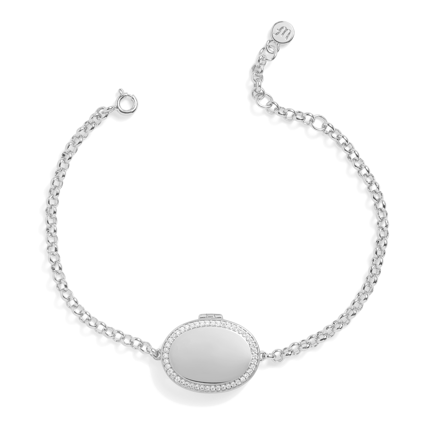 Bracelet médaillon ovale personnalisé