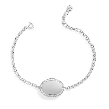 Bracelet médaillon ovale personnalisé
